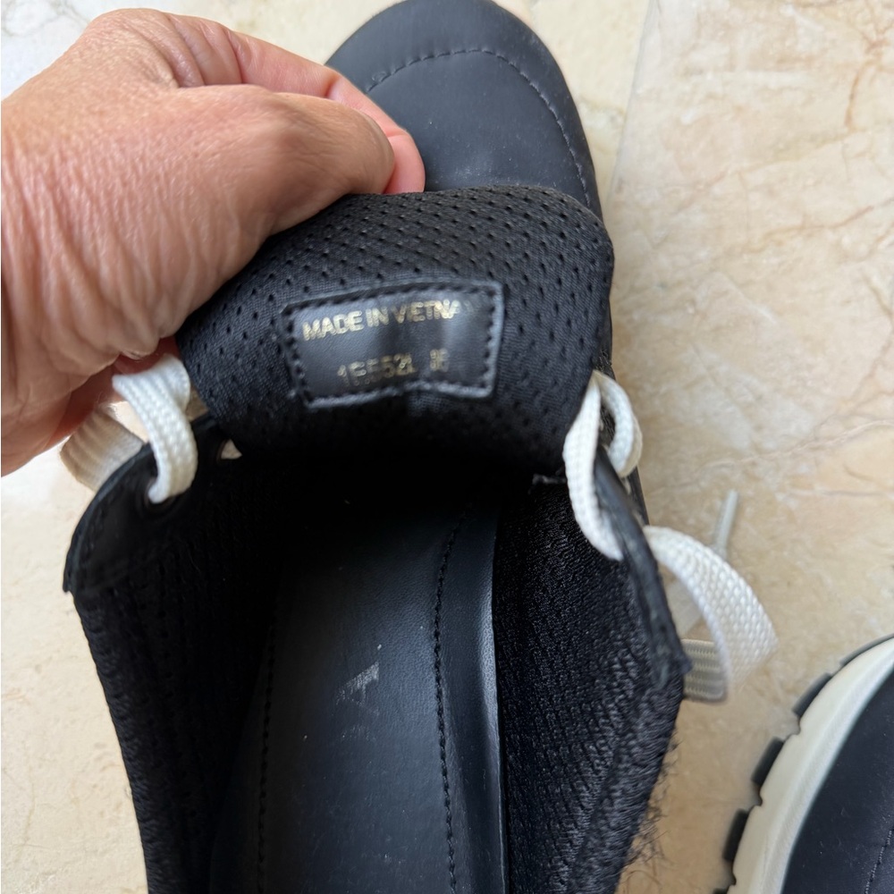 Prada Women's Black and White Sneakers - Picture 8 of 9